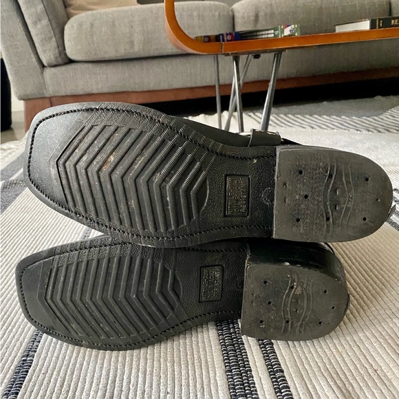 Vintage Motorcycle Harness Boots 100% Real Leather Size 9.5 - Picture 4 of 10